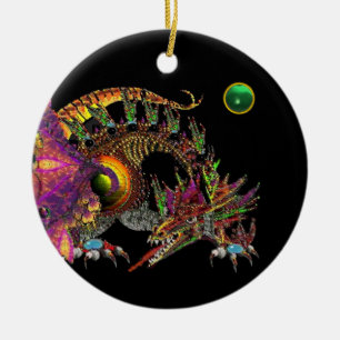 Ornement En Céramique DRAGO Pink Jade Monogramme