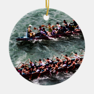 Ornement En Céramique Dragon Boats e1