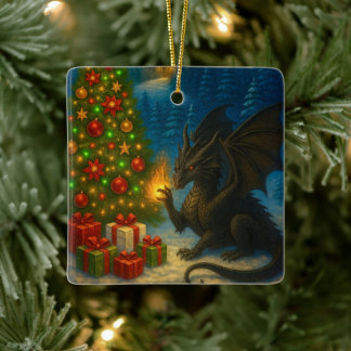 Ornement En Céramique Dragon Christmas Tree Holiday Ceramic Ornament
