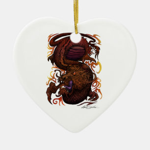 Ornement En Céramique Dragon (conception de signature)