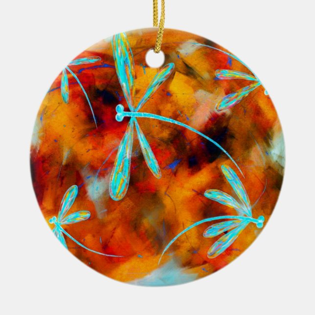Ornement En Céramique Dragonfly Desert Flit (Devant)