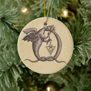 Ornement En Céramique Dragons de soufre et de mercure