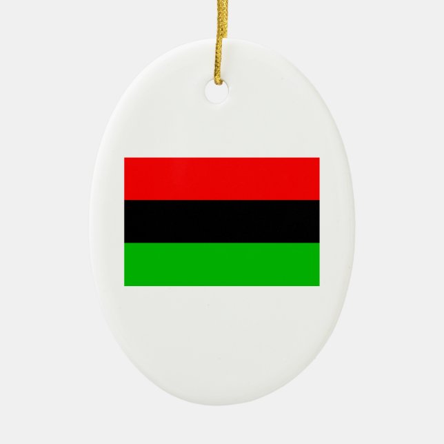 Ornement En Céramique Drapeau afro-américain (Devant)