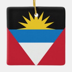 Ornement En Céramique Drapeau Antigua-Et-Barbuda