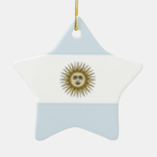 Ornement En Céramique Drapeau Argentine