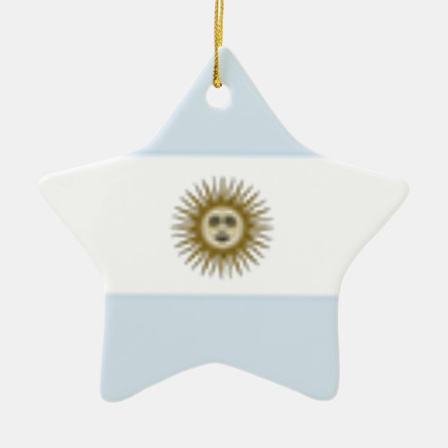 Ornement En Céramique Drapeau Argentine (Devant)
