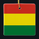 Ornement En Céramique Drapeau bolivien<br><div class="desc">Produits World Flag personnalisables - N'hésitez pas à ajouter votre propre texte.</div>