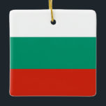 Ornement En Céramique Drapeau Bulgarie<br><div class="desc">Produits World Flag personnalisables - N'hésitez pas à ajouter votre propre texte.</div>