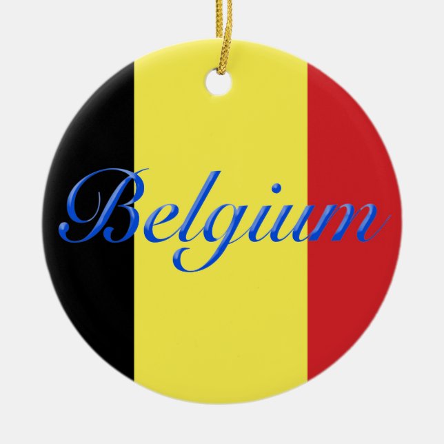 Ornement En Céramique Drapeau de Belgique (Devant)