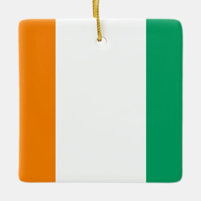 Ornement En Céramique Drapeau de Côte d'Ivoire (Devant)