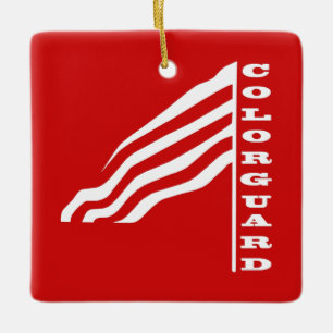 Ornement En Céramique Drapeau de garde-couleur