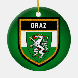 Ornement En Céramique Drapeau de Graz