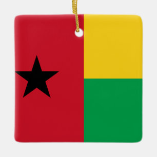 Ornement En Céramique Drapeau de Guinée-Bissau