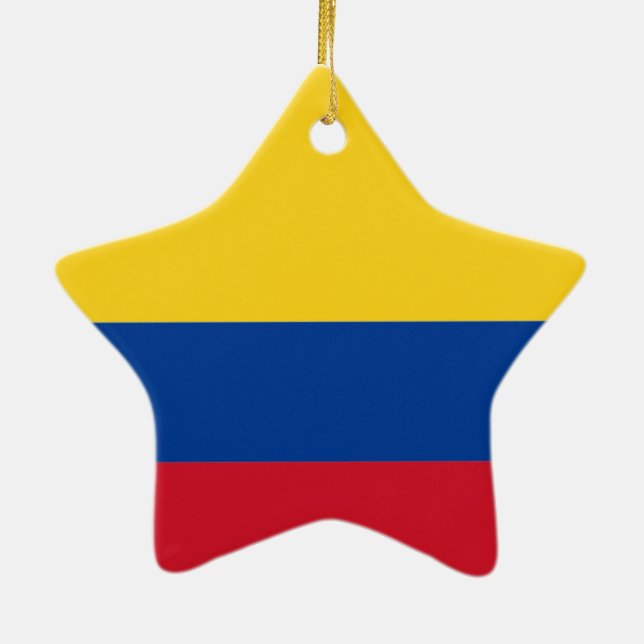 Ornement En Céramique Drapeau de la Colombie (Dos)