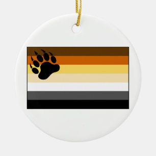 Ornement En Céramique Drapeau de la fierté de l'ours gay
