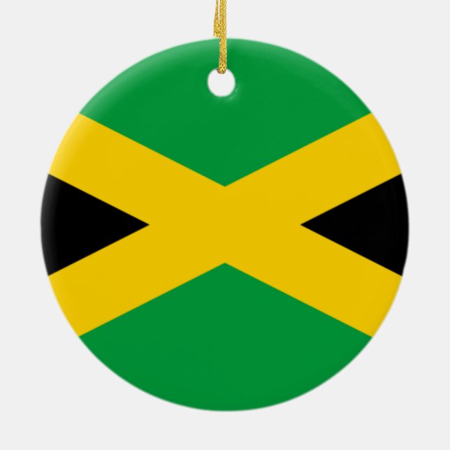Ornement En Céramique Drapeau de la Jamaïque (Dos)