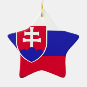 Ornement En Céramique Drapeau de la Slovaquie
