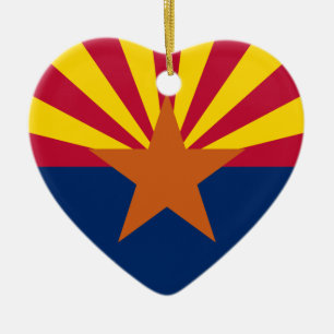 Ornement En Céramique Drapeau de l'Arizona