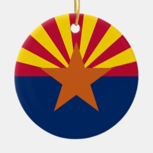 Ornement en céramique Drapeau de l'Arizona