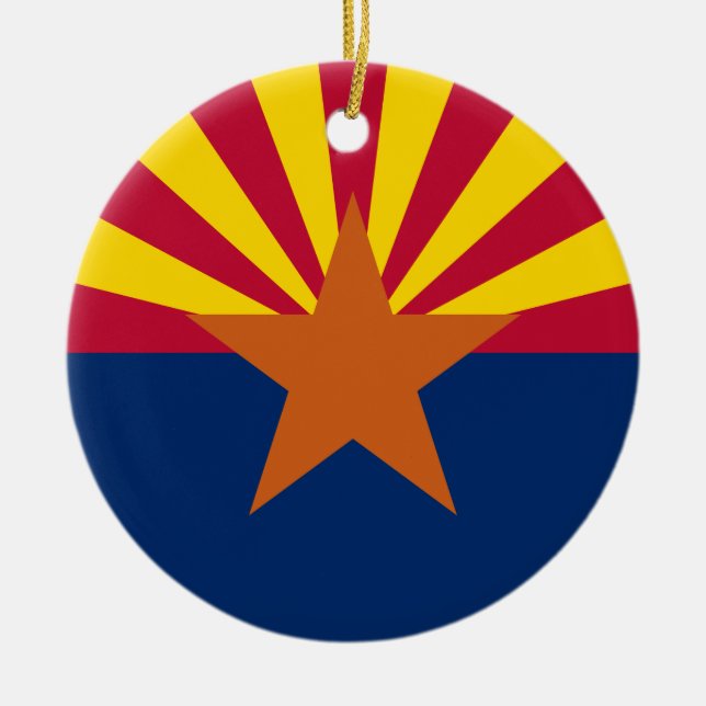 Ornement en céramique Drapeau de l'Arizona (Devant)