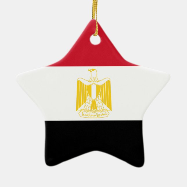Ornement En Céramique Drapeau de l'Égypte (Dos)