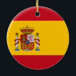 Ornement En Céramique Drapeau de l'ornement espagnol<br><div class="desc">Drapeau de l'ornement espagnol</div>