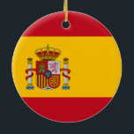 Ornement En Céramique Drapeau de l'ornement espagnol<br><div class="desc">Drapeau de l'ornement espagnol</div>