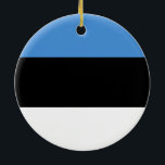 Ornement En Céramique Drapeau de l'ornement estonien<br><div class="desc">Drapeau de l'ornement estonien</div>