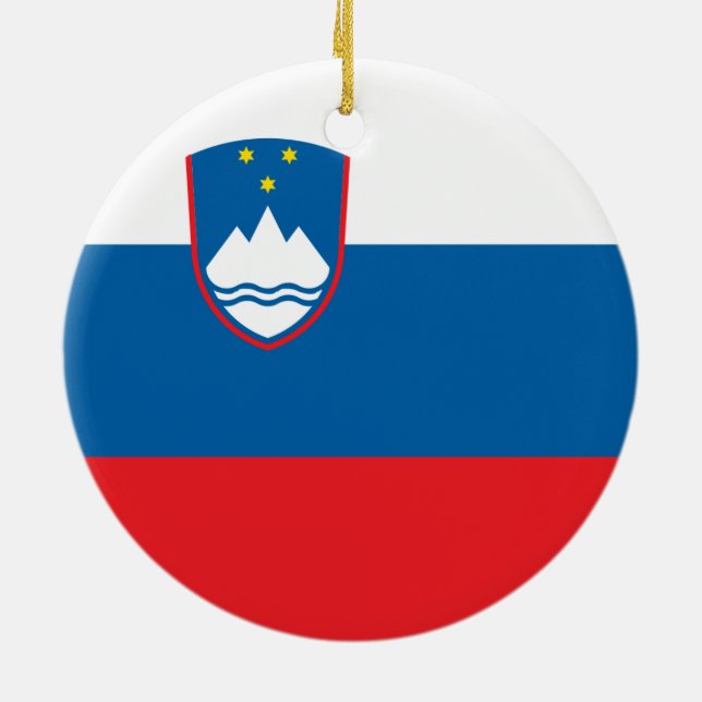 Ornement En Céramique Drapeau de l'ornement Slovénie (Dos)