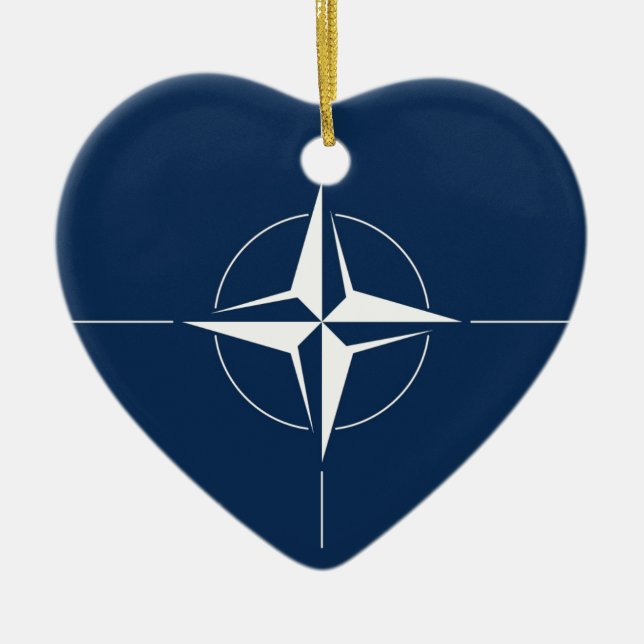 Ornement En Céramique Drapeau de l'Otan (Devant)