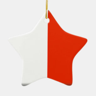 Ornement En Céramique Drapeau de Malte