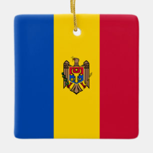 Ornement En Céramique Drapeau de Moldova