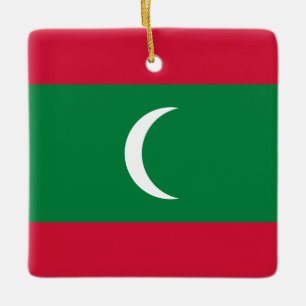 Ornement En Céramique Drapeau des Maldives