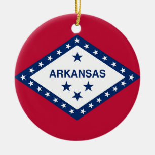Ornement En Céramique Drapeau d'État de l'Arkansas