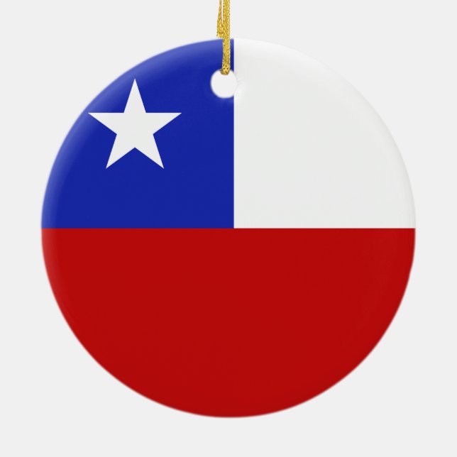 Ornement En Céramique Drapeau du Chili (Dos)