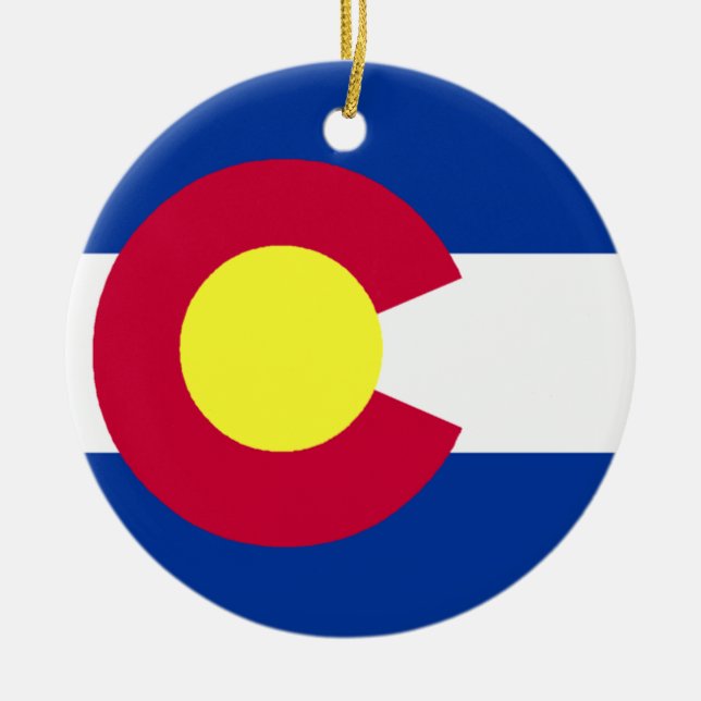 Ornement En Céramique Drapeau du Colorado (Devant)