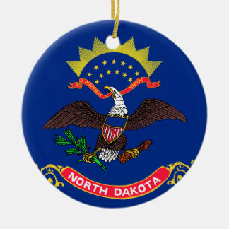 Ornement En Céramique Drapeau du Dakota du Nord