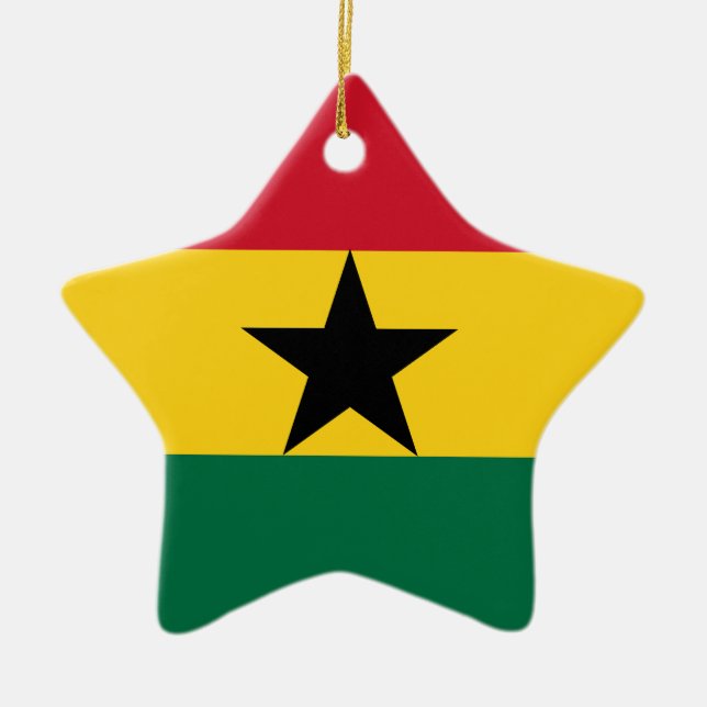 Ornement En Céramique Drapeau du Ghana (Devant)