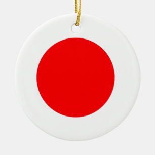 Ornement En Céramique Drapeau du Japon