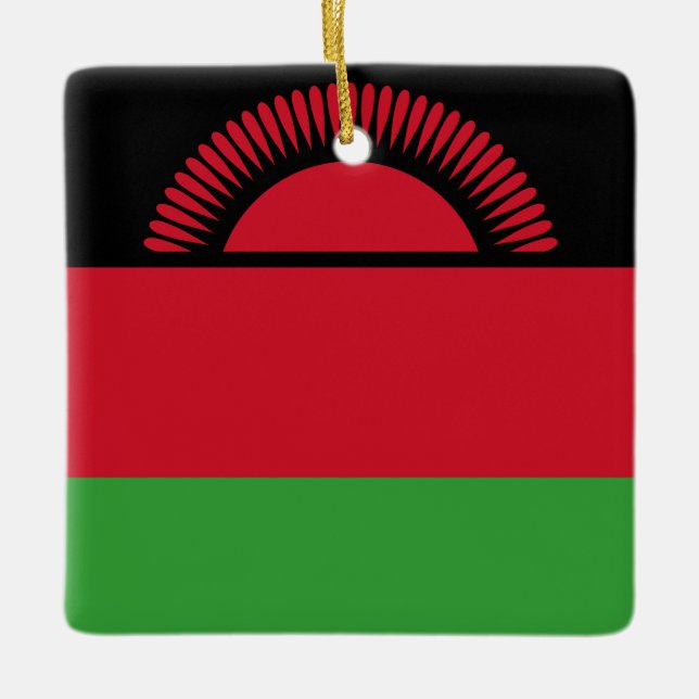 Ornement En Céramique Drapeau du Malawi (Devant)