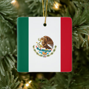 Ornement En Céramique Drapeau du Mexique
