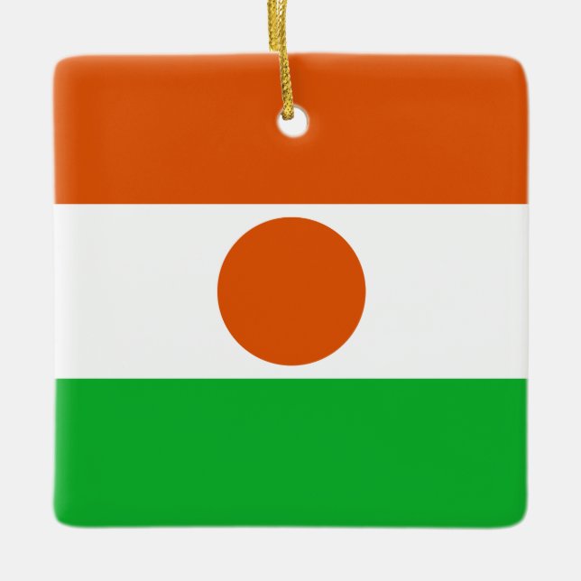 Ornement En Céramique Drapeau du Niger (Devant)