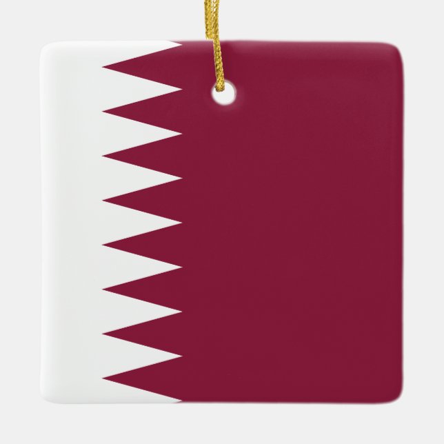 Ornement En Céramique Drapeau du Qatar (Devant)