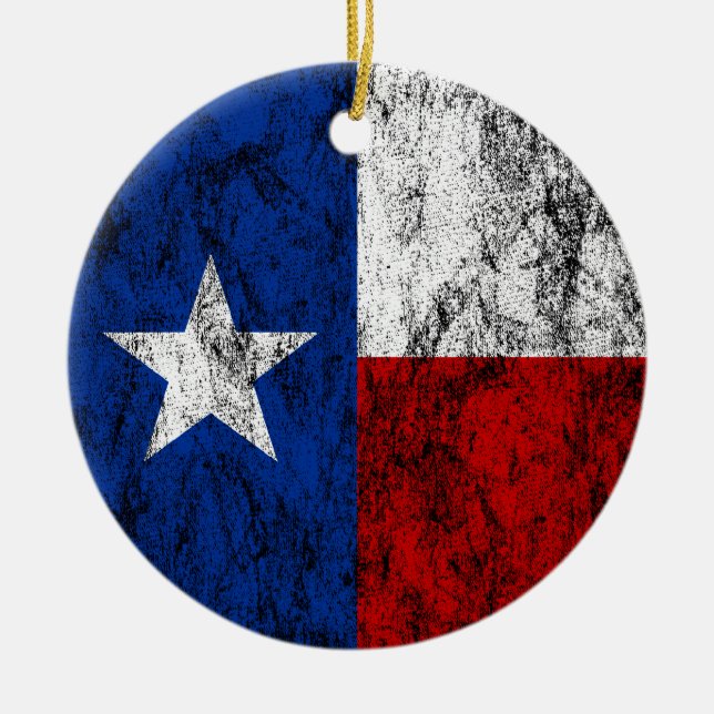 Ornement En Céramique drapeau du Texas (Devant)