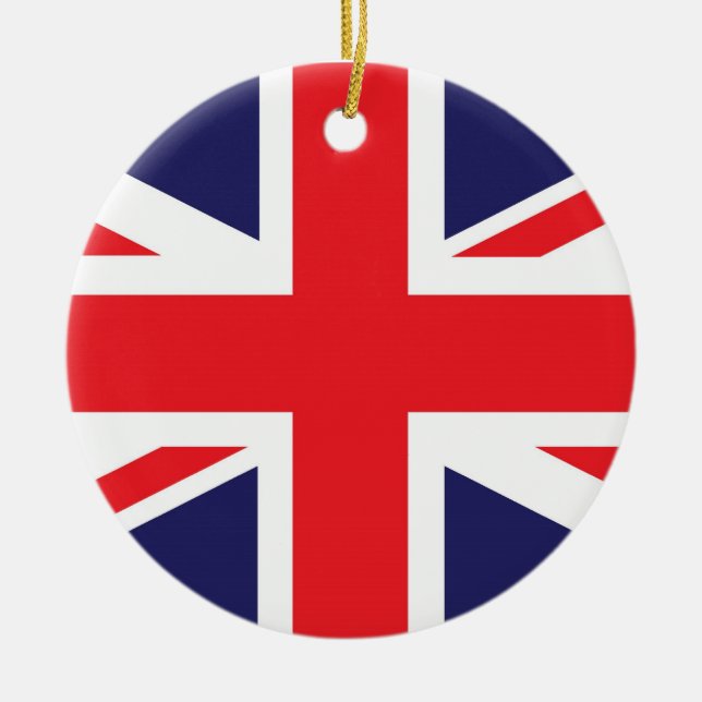 Ornement En Céramique Drapeau d'Union Jack Royaume-Uni (Devant)