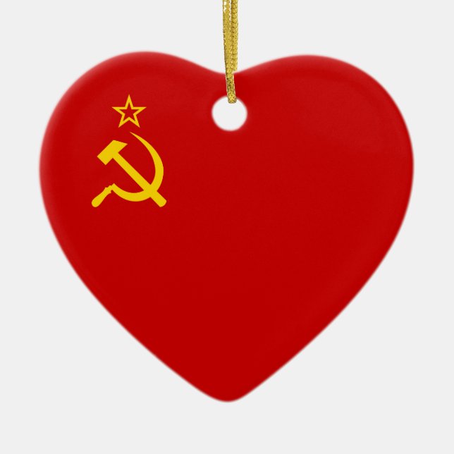 Ornement En Céramique Drapeau d'Union Soviétique (Devant)