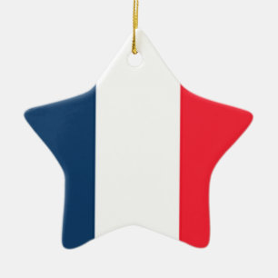 Ornement En Céramique Drapeau français