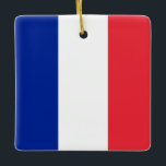 Ornement En Céramique Drapeau français<br><div class="desc">Produits World Flag personnalisables - N'hésitez pas à ajouter votre propre texte.</div>