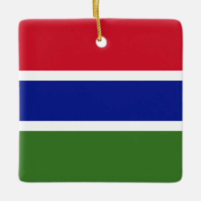 Ornement En Céramique Drapeau Gambie (Devant)