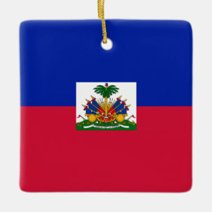 Ornement En Céramique Drapeau Haïti (Haïti)